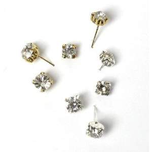 Diamond Pins Silver 5mm