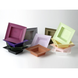 Designer Bowl Square - Black 23cm