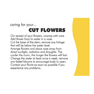 Care Cards - Cut Flowers