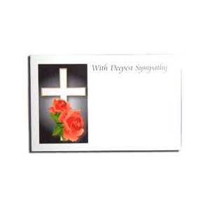 Rose/Cross-With Deepest Sympathy