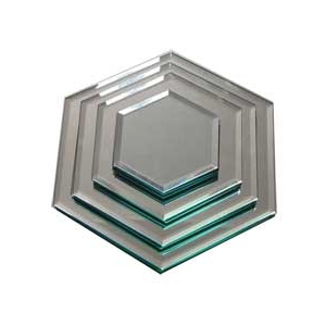 20cm Hexagonal Mirror Plate