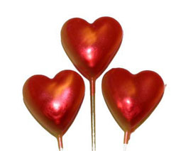 Red Heart Shape Pins (5cm)