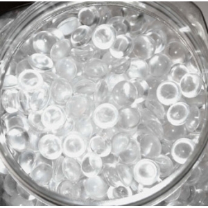 200g Clear Plastic Beads in Jar