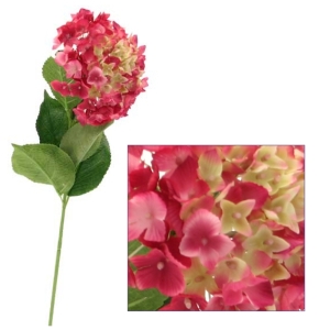 Artificial - Single Hydrangea Fuschia
