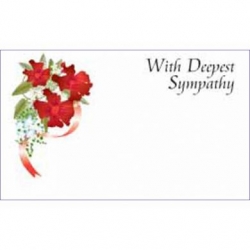 greeting Card With Deepest Sympathy Flowers