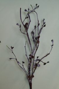 Artificial Snow Dusted Branch w Cones