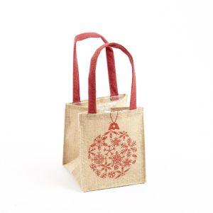 Bag Hessian Red Bauble