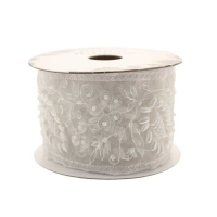 Lace Vintage Beaded White 40mm