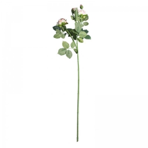Artificial Camelot Garden Rose Spray Cream Pink