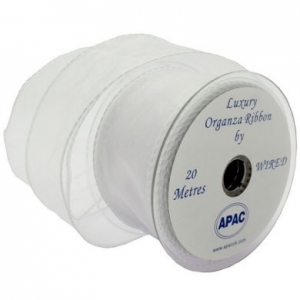 Organza Wired White 50mm