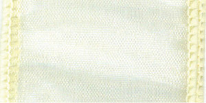 Ribbon - Organza Wired Cream 30mm