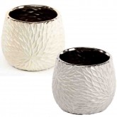 Pot Frosted Silver 18.5cm
