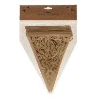 Kraft Laser Cut Bunting (20 flags)