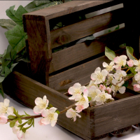 Artificial Pearl Cherry Blossom Spray Cream Pink (115cm)