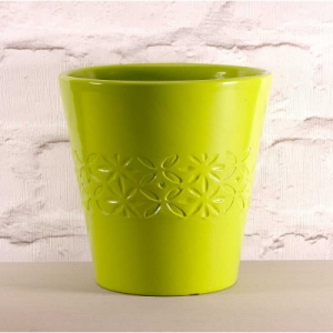 Ceramic Crawford Pot - Apple Green (16 x 16cm)