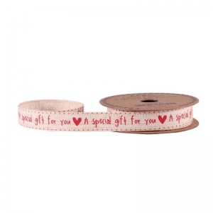 'A Special Gift fpr you' Red Linen Ribbon