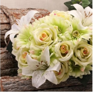 Artificial Flowers - Gerbera/Rose/Lily Bush