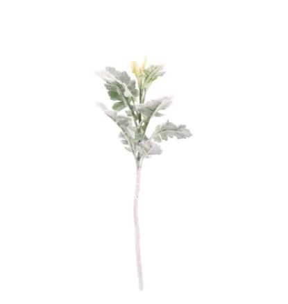 Artificial Flowers - Short Stem Dusty Miller Green