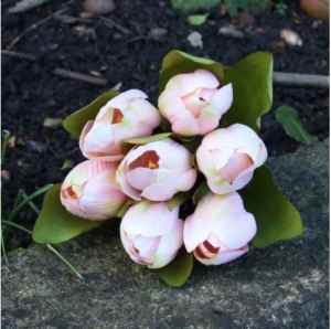 Artificial Flowers - Tulip Bunch Orange