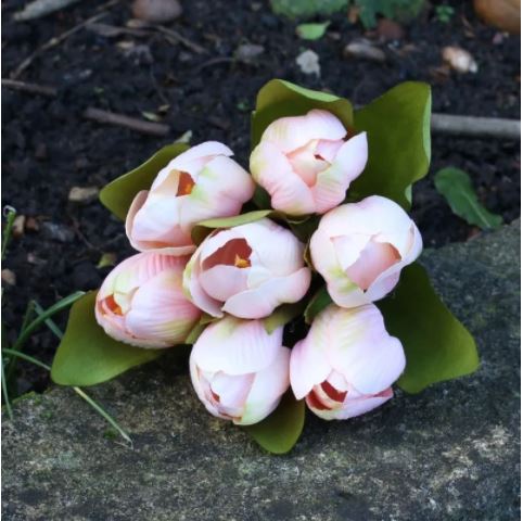 Artificial Flowers - Tulip Bunch Orange