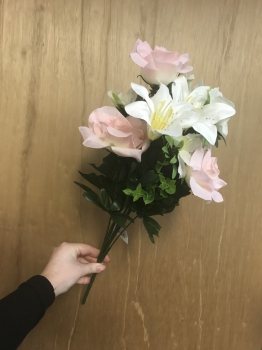 Artificial Flowers - Pink Rose and Lily