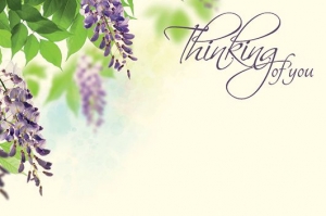 Greeting Cards - Thinking of You - Hanging Flowers