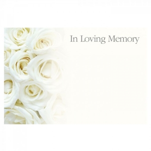 Greeting Card - ILM - White Rose Pattern