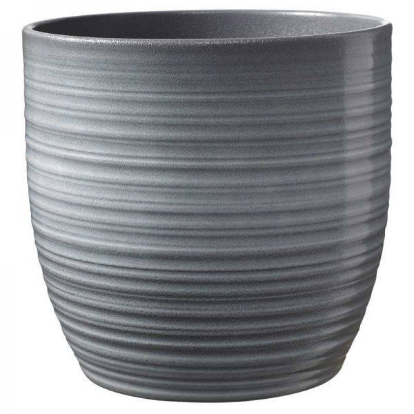 Bergamo Ceramic Pot Light Gray Glaze (13cm)