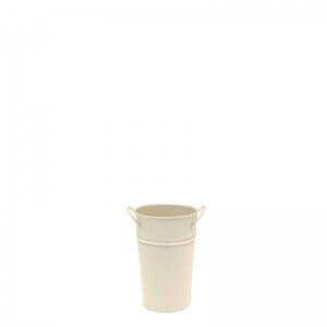 Cream Zinc Vase (20x13cm)