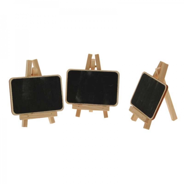 3 Small Blackboard Easel Natural (size:6.6x4.5cm)