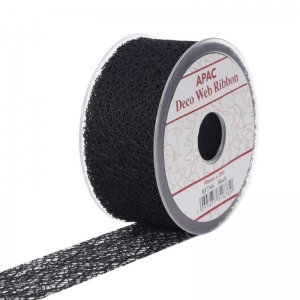 Black Deco Web Ribbon